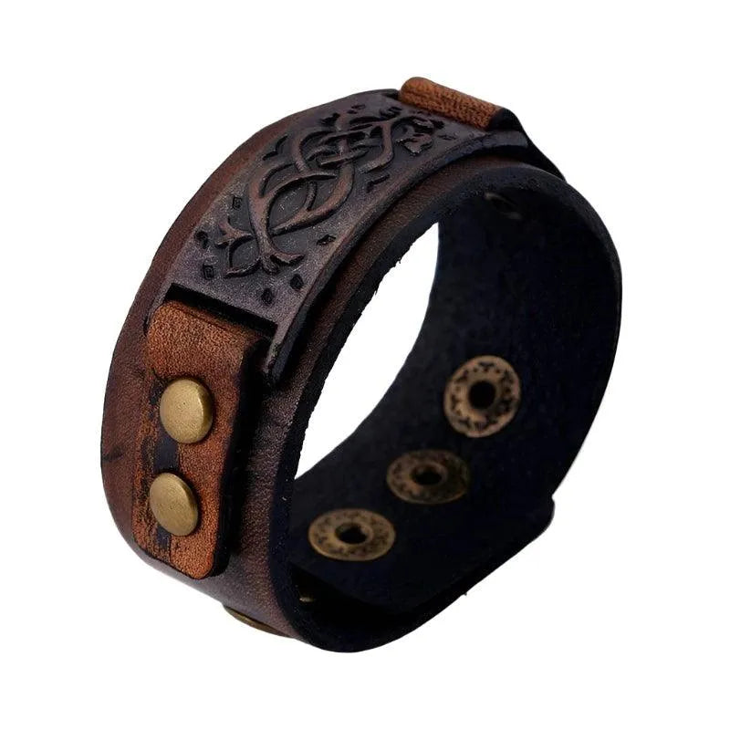 Timeless Elegance Leather Cuff Bracelet - Pylnam