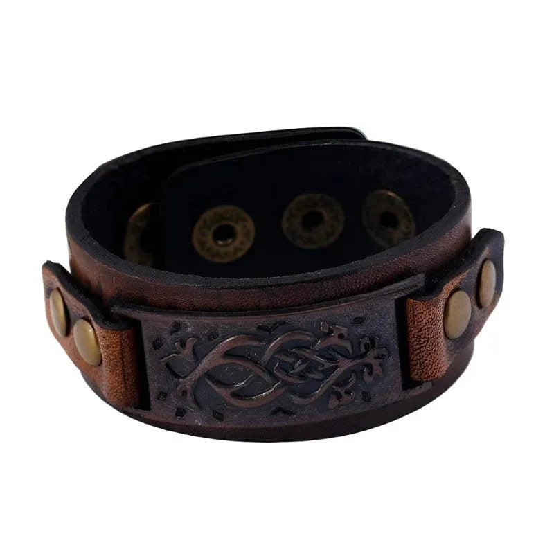 Timeless Elegance Leather Cuff Bracelet - Pylnam