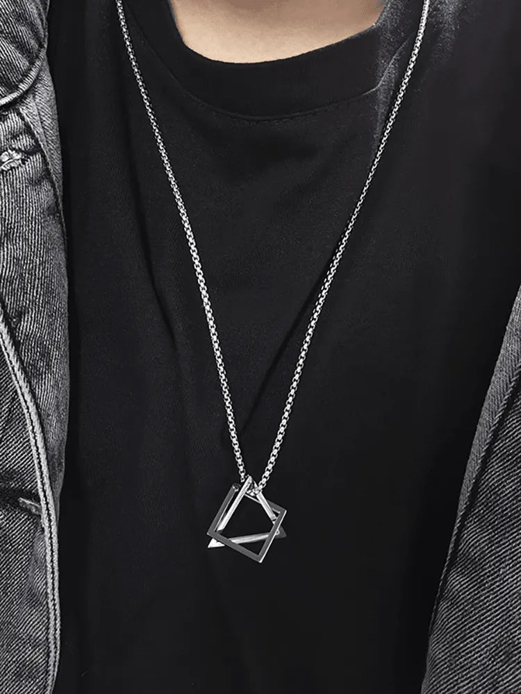 Titanium Prism Pendant Necklace - Pylnam