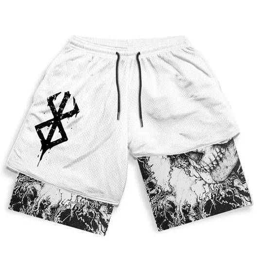 Trendy Anime High-Waisted Breathable Active Shorts - Pylnam