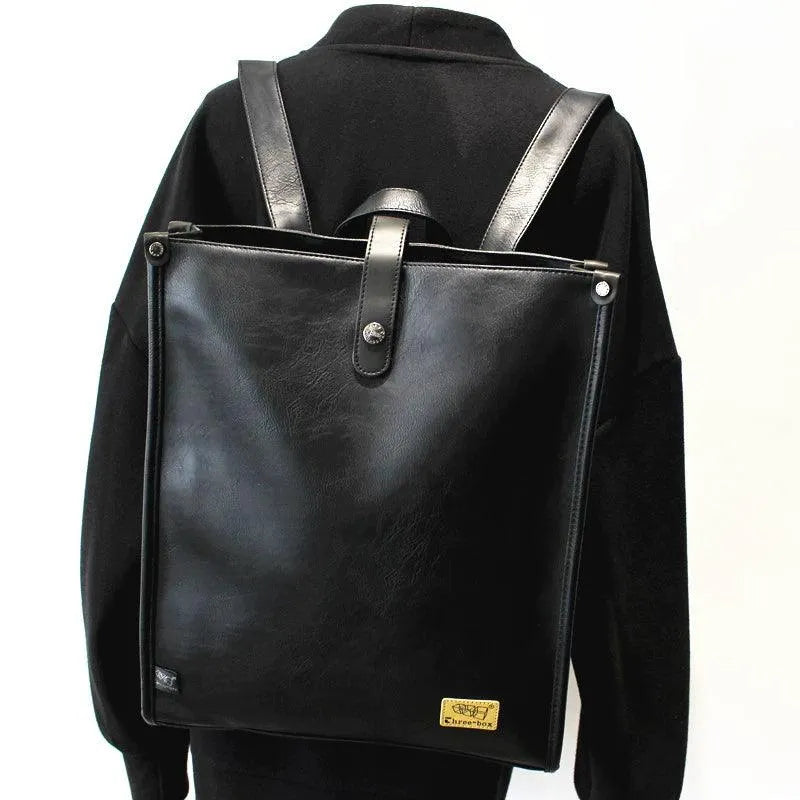 Trendy Japanese-Inspired PU Leather Backpack for Everyday Adventures - Pylnam