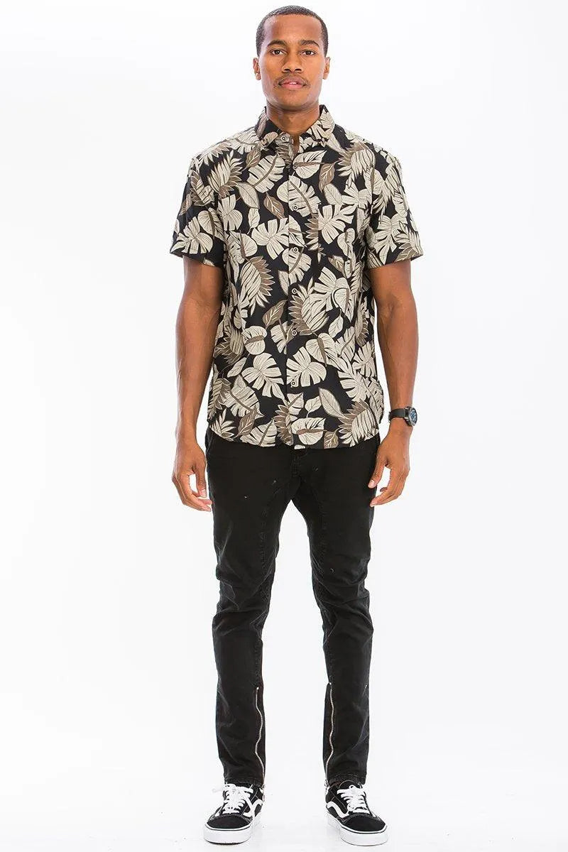 Tropical Vibes Button-Up Shirt - Pylnam