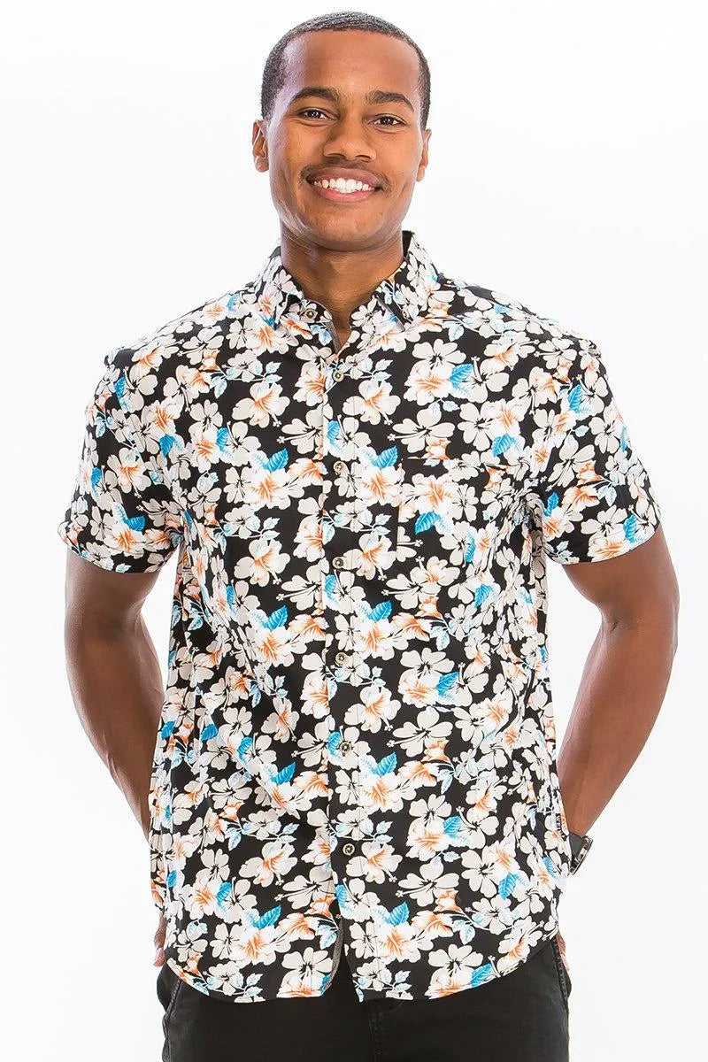 Tropicana Vibes Floral Button Down Shirt - Pylnam