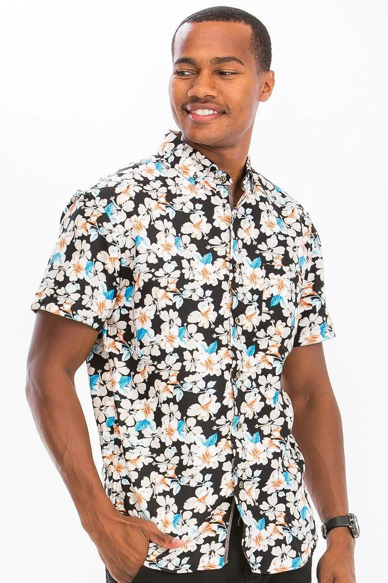 Tropicana Vibes Floral Button Down Shirt - Pylnam