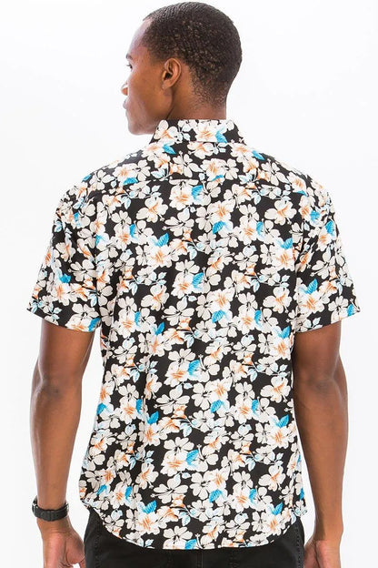 Tropicana Vibes Floral Button Down Shirt - Pylnam