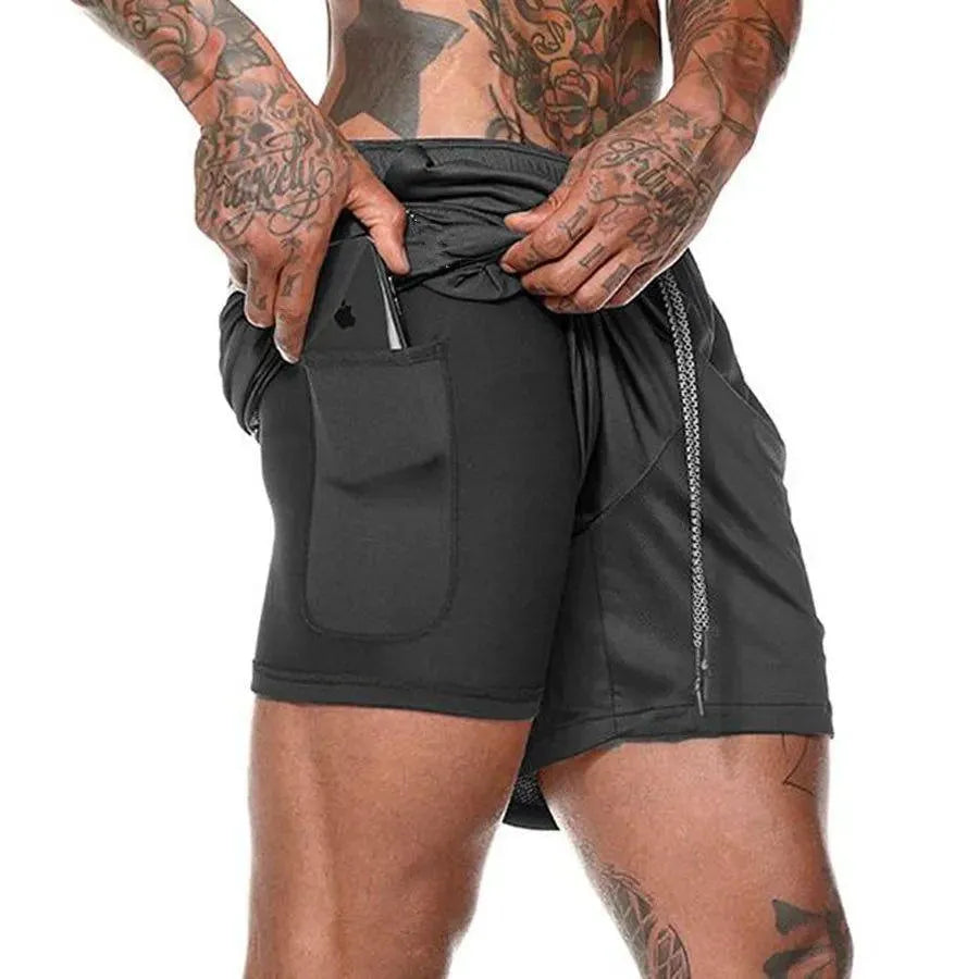 Versatile 2-in-1 Workout and Jogging Shorts - Pylnam