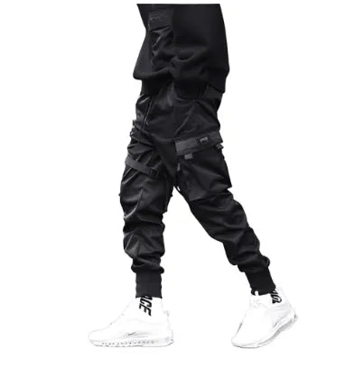 Versatile Black Slim Fit Joggers with Elastic Waistband - Pylnam