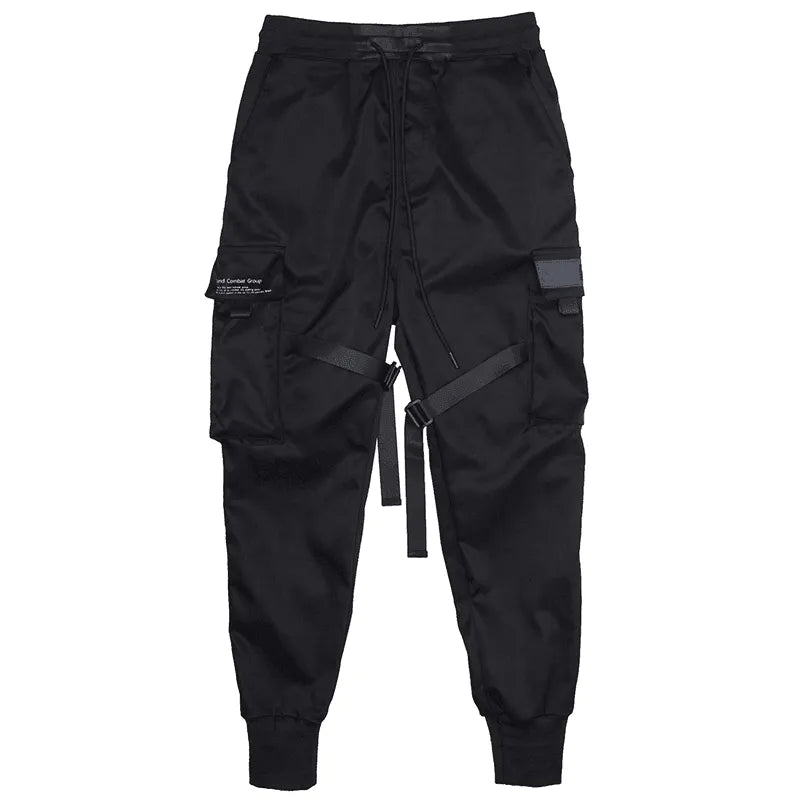 Versatile Black Slim Fit Joggers with Elastic Waistband - Pylnam