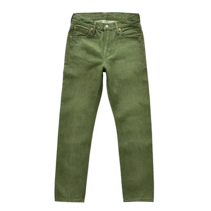 Vulcanized Olive Green Selvedge Denim Jeans - Pylnam