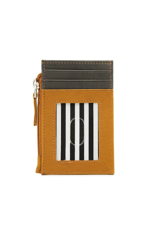 Zip Secure Tan Men’s Wallet - Sleek, Waterproof, Stylish